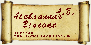 Aleksandar Biševac vizit kartica